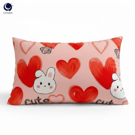 หมอนอิง CHARM รุ่น VALENTINE RABBIT ขนาด 17 X 27 นิ้ว ลายกระต่ายหัวใจ_0